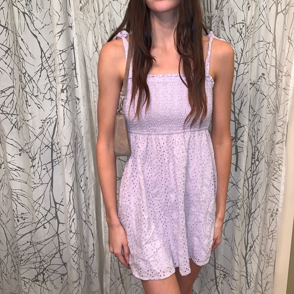 short lavender medium hollister dress